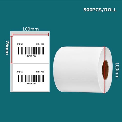 สติ๊กเกอร์ลาเบล 100x75 mm. (500 แผ่น/ ม้วน)